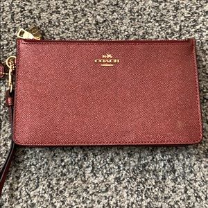 Coach Holiday Red Clutch